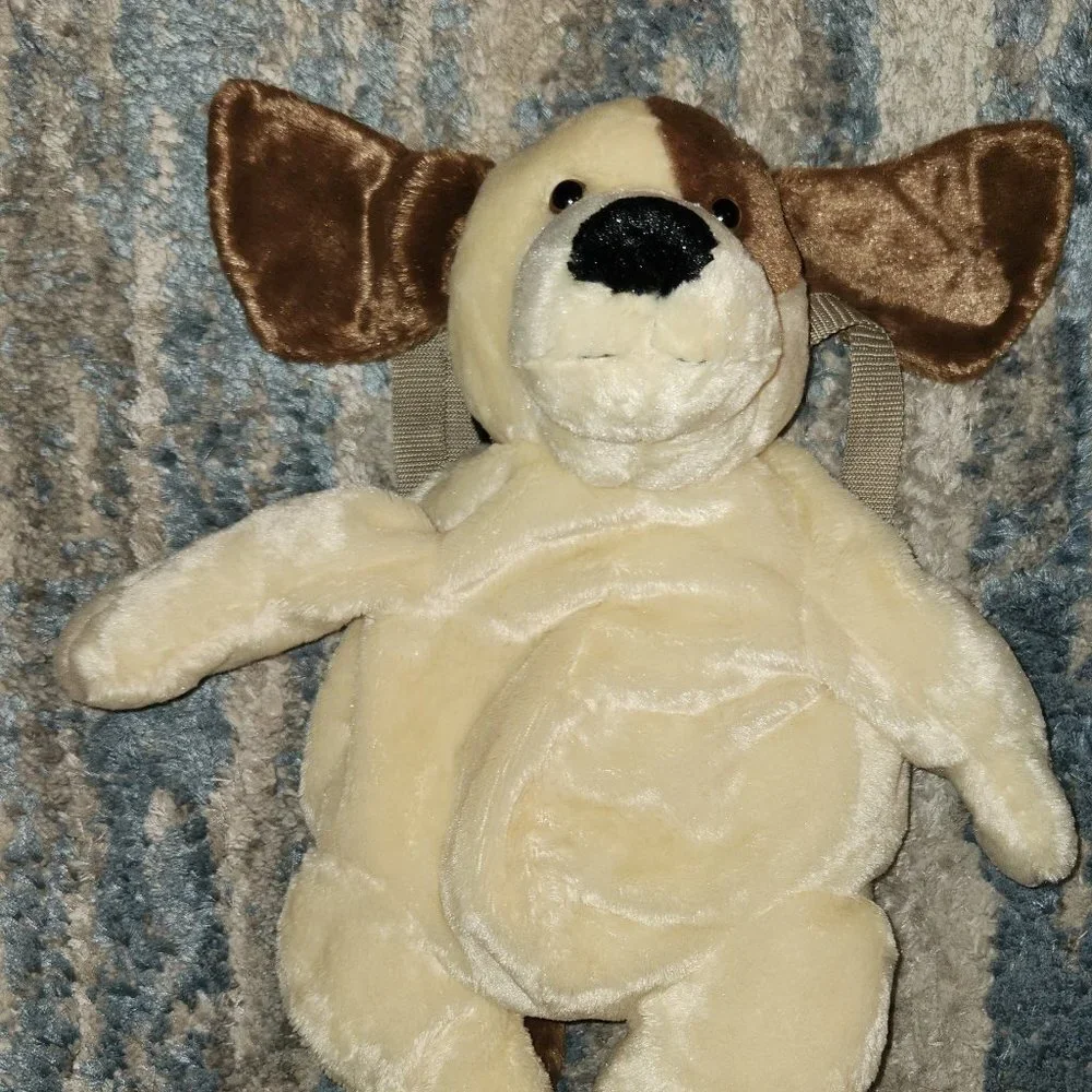 Plush Dog Backpack || EUC